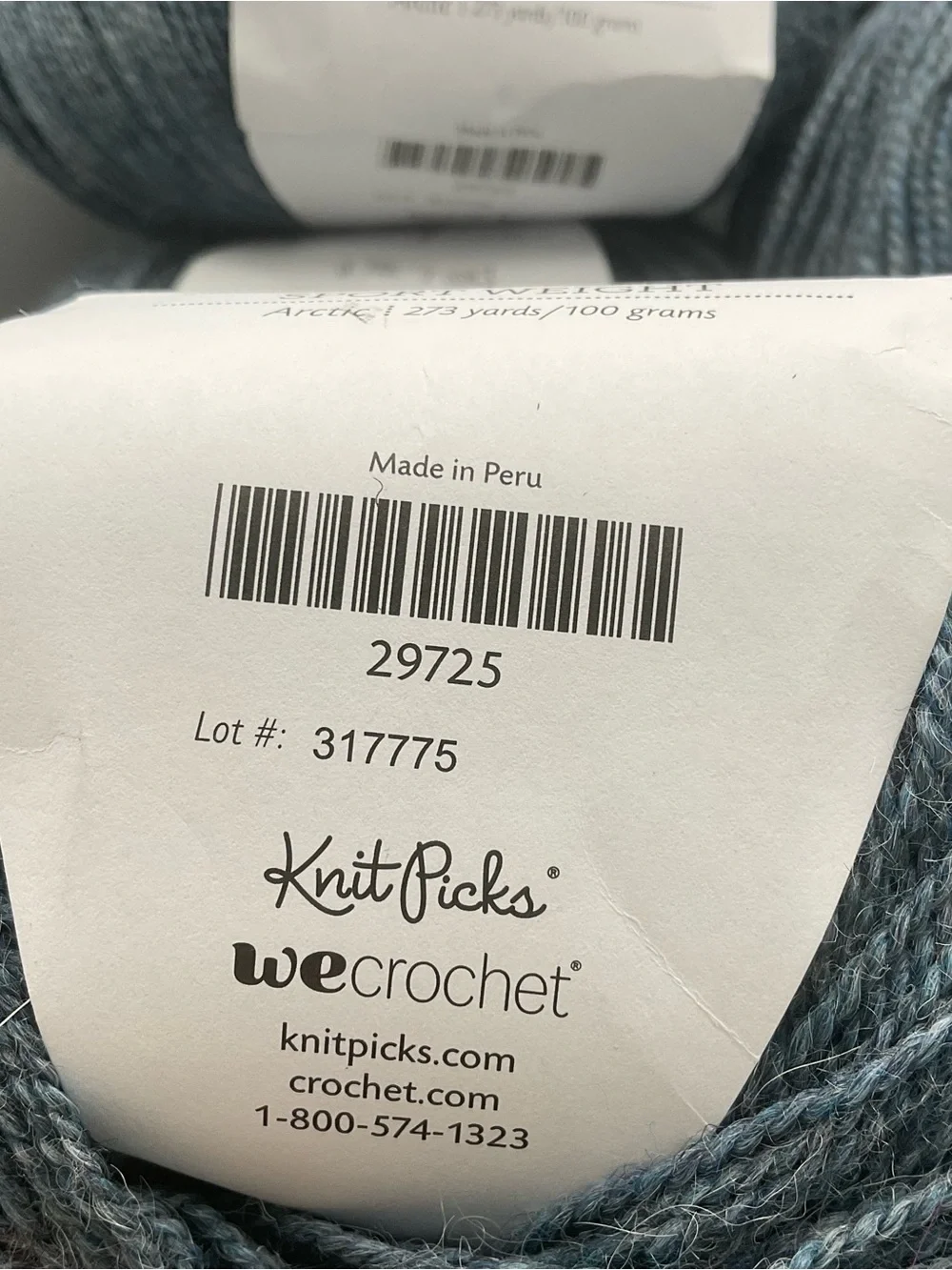 Knit Picks Upcycle Alpaca Blend Yarn Lot 7/100gr Skeins Blue